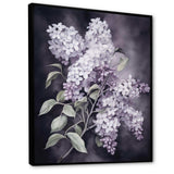 Purple Green Lilacs Fragrants Blossum - Floral Canvas Wall Art