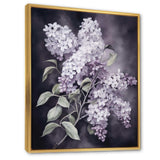 Purple Green Lilacs Fragrants Blossum - Floral Canvas Wall Art