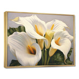 White Green Lily Serenade - Floral Canvas Wall Art