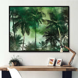 Monochrome Palm Tree Paradise I - Floral Canvas Wall Art