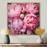 Pink Green Peony Captivating II - Floral Canvas Wall Art