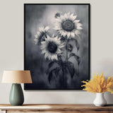 Black White Golden - Floral Canvas Wall Art