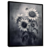 Black White Golden - Floral Canvas Wall Art