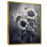 Black White Golden - Floral Canvas Wall Art