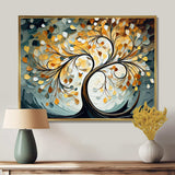 Yellow Grey Majestic Canopy Tree - Landscapes Canvas Wall Art