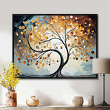 Yellow Grey Majestic Canopies Tree - Landscapes Canvas Wall Art