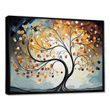 Yellow Grey Majestic Canopies Tree - Landscapes Canvas Wall Art