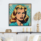 1950S Pop Art Woman Portrait II - People Canvas Wall Art