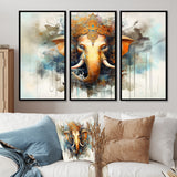 Vibrant Hinduisim Elephant I - Multi-Panels