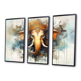 Vibrant Hinduisim Elephant I - Multi-Panels