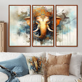 Vibrant Hinduisim Elephant I - Multi-Panels