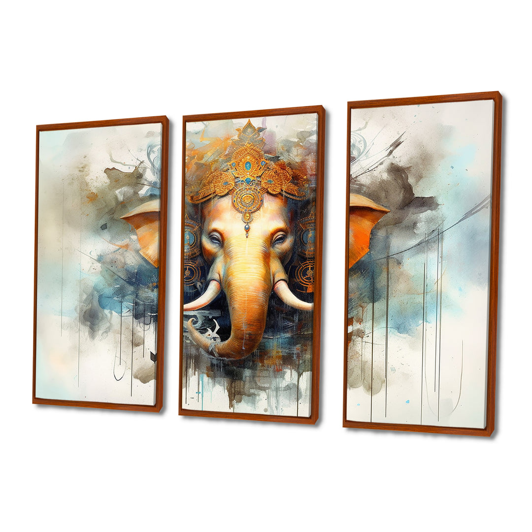 Vibrant Hinduisim Elephant I - Multi-Panels