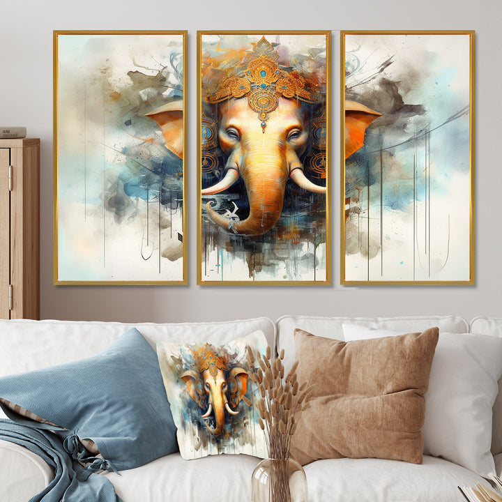 Vibrant Hinduisim Elephant I - Multi-Panels