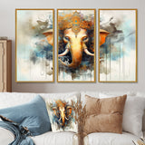 Vibrant Hinduisim Elephant I - Multi-Panels