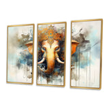 Vibrant Hinduisim Elephant I - Multi-Panels