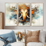 Vibrant Hinduisim Elephant I - Multi-Panels