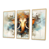 Vibrant Hinduisim Elephant I - Multi-Panels