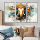 Vibrant Hinduisim Elephant I - Multi-Panels