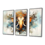 Vibrant Hinduisim Elephant I - Multi-Panels