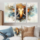 Vibrant Hinduisim Elephant I - Multi-Panels