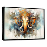 Vibrant Hinduisim Elephant I - Spiritual Canvas Wall Art