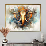 Vibrant Hinduisim Elephant I - Spiritual Canvas Wall Art