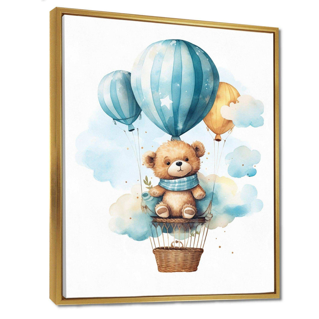 Nursery Bear Cub Children Dreams II - Animals Canvas Wall Art