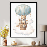 Nursery Bear Cub Kids Dreams I - Animals Canvas Wall Art