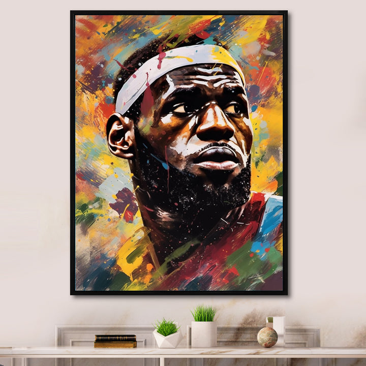 Le Bron Multicolor - Sport Basketball Canvas Wall Art