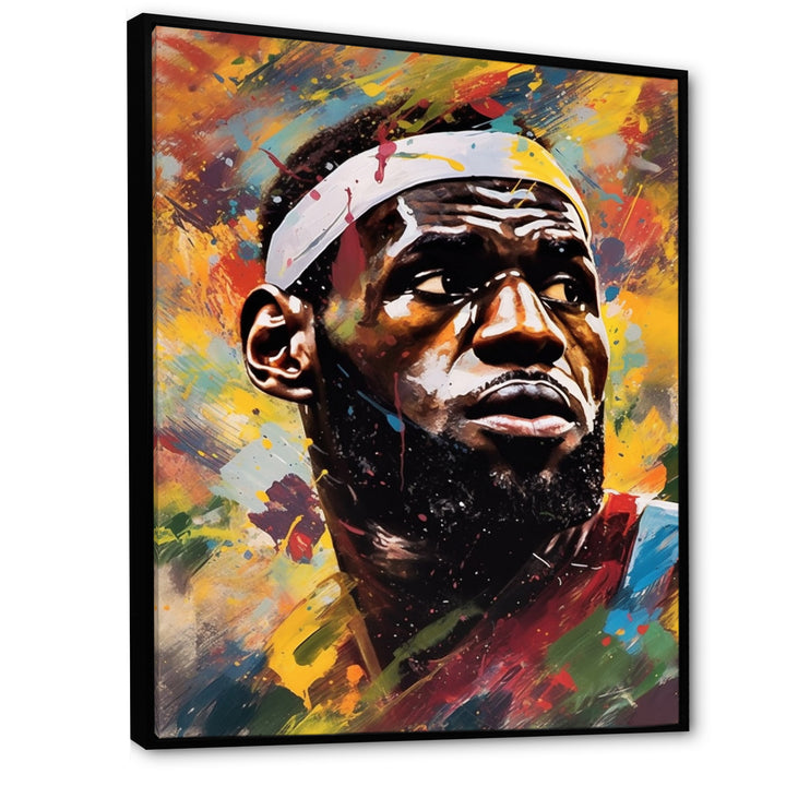 Le Bron Multicolor - Sport Basketball Canvas Wall Art
