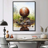 Minimalism Golf Ball II - Sports Canvas Wall Art