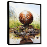 Minimalism Golf Ball II - Sports Canvas Wall Art