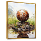 Minimalism Golf Ball II - Sports Canvas Wall Art