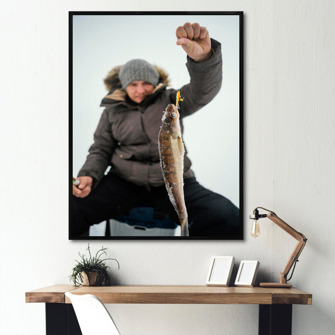 Winter Fishing Nautical Escapes - Hunting &amp; Fishing Canvas Wall Art