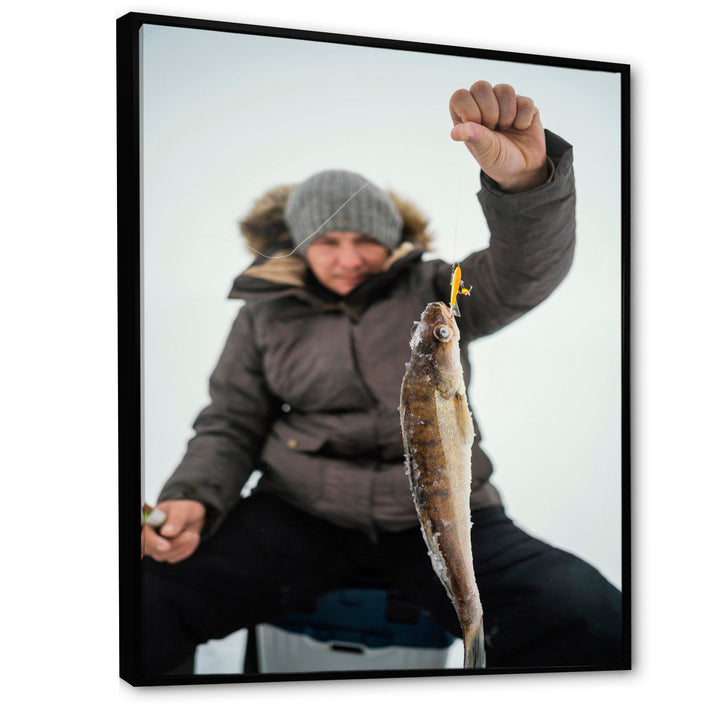 Winter Fishing Nautical Escapes - Hunting &amp; Fishing Canvas Wall Art