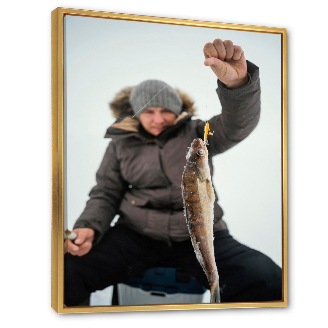 Winter Fishing Nautical Escapes - Hunting &amp; Fishing Canvas Wall Art