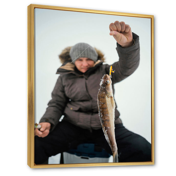 Winter Fishing Nautical Escapes - Hunting &amp; Fishing Canvas Wall Art