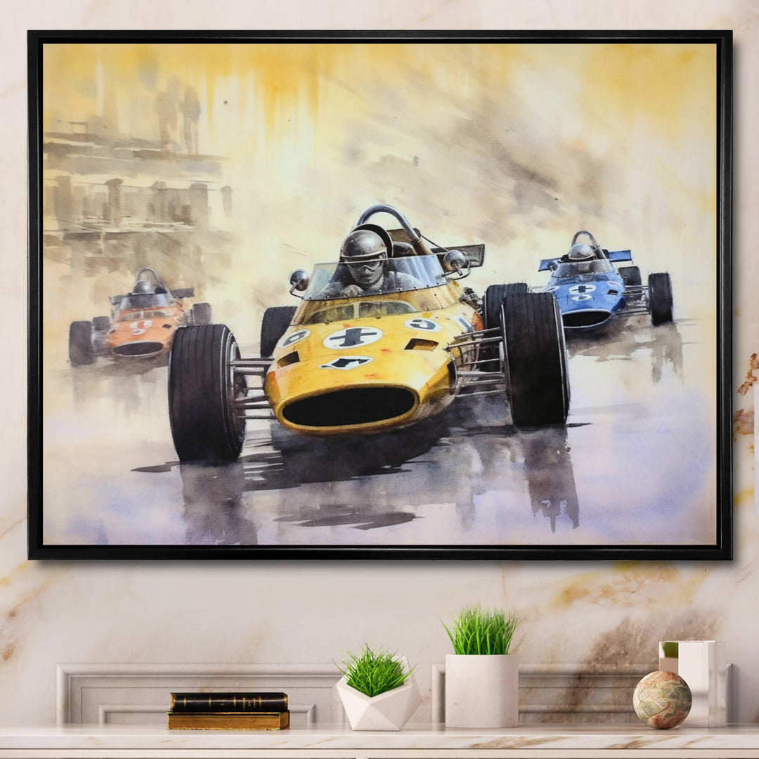 Vintage Formula Speedway Rush - Racing Canvas Wall Art