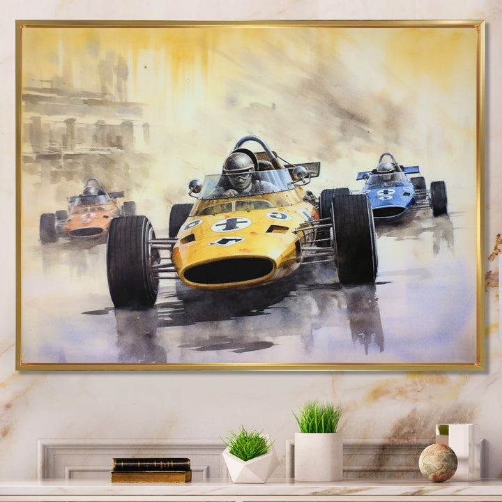 Vintage Formula Speedway Rush - Racing Canvas Wall Art