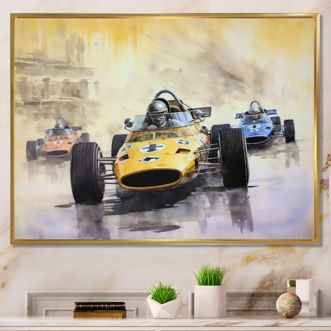 Vintage Formula Speedway Rush - Racing Canvas Wall Art