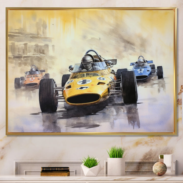 Vintage Formula Speedway Rush - Racing Canvas Wall Art