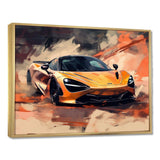 Orange Exotic Car On Offroad I - Transportation Canvas Wall Art