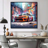 Graffiti Muscle Car III - Transportation Canvas Wall Art