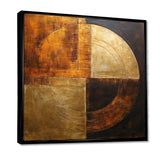 Bronze Brilliance Symetry - Abstract Canvas Wall Art