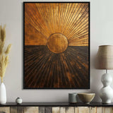 Bronze Brilliance Symetry IV - Abstract Canvas Wall Art