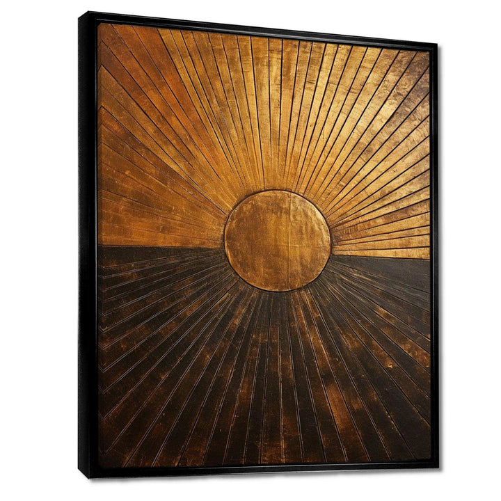 Bronze Brilliance Symetry IV - Abstract Canvas Wall Art