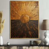 Bronze Brilliance Symetry IV - Abstract Canvas Wall Art