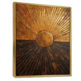 Bronze Brilliance Symetry IV - Abstract Canvas Wall Art