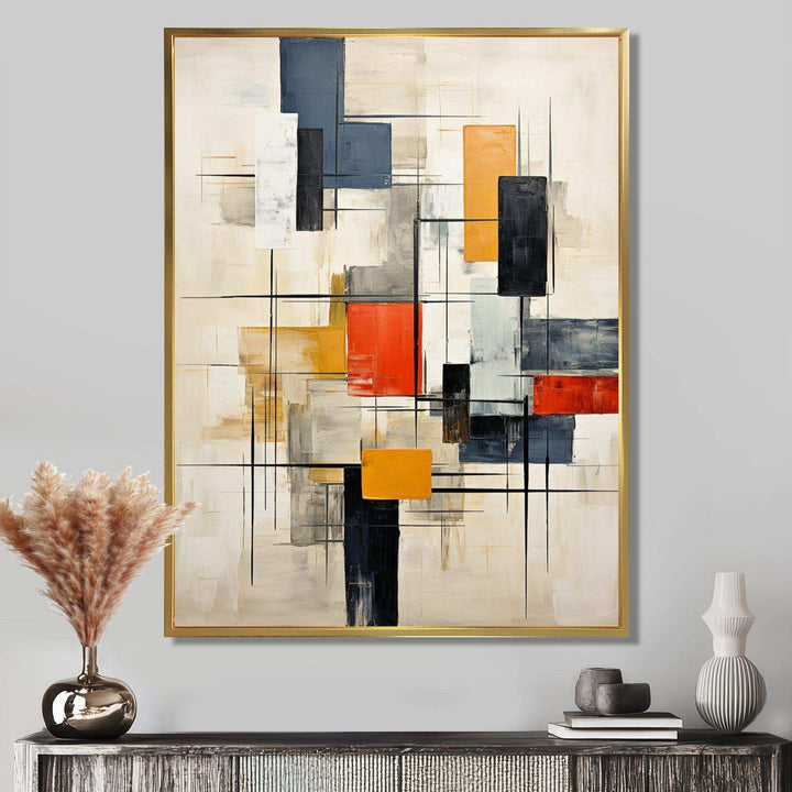 Ivory Illusions Abstract Shapes - Abstract Canvas Wall Art