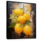 Lemon Loops Abstract Shapes I - Abstract Canvas Wall Art